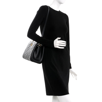 Gucci Calfskin Matelasse Small GG Marmont Tote Black 2 of 8