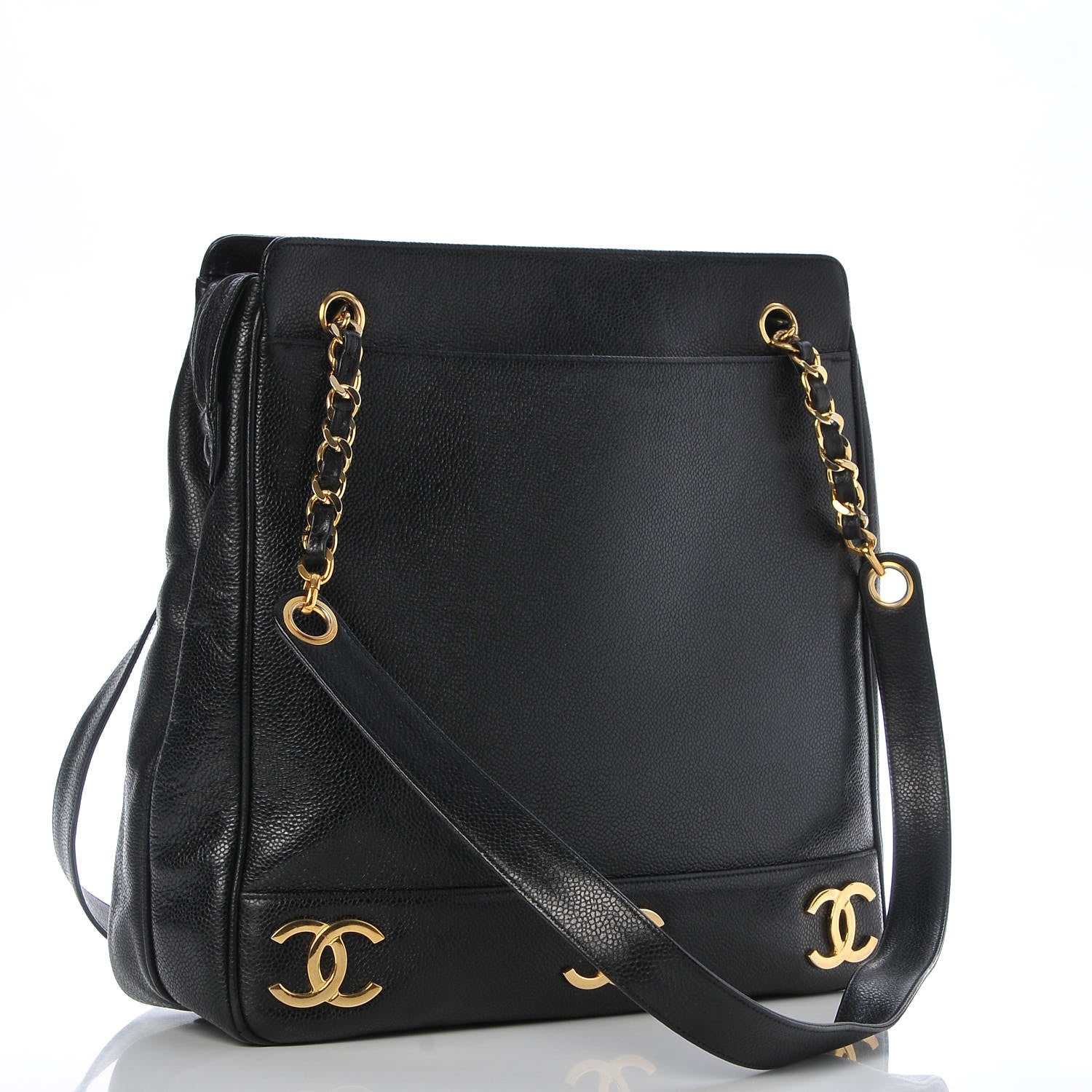 Chanel Caviar CC Shoulder Bag Black 3 of 9