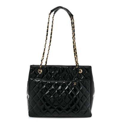 Chanel Patent Quilted Tote Black 1 of 17