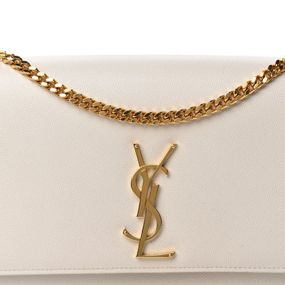 Saint Laurent Grain De Poudre Medium Classic Monogram Kate Satchel Porcellana 12 of 12