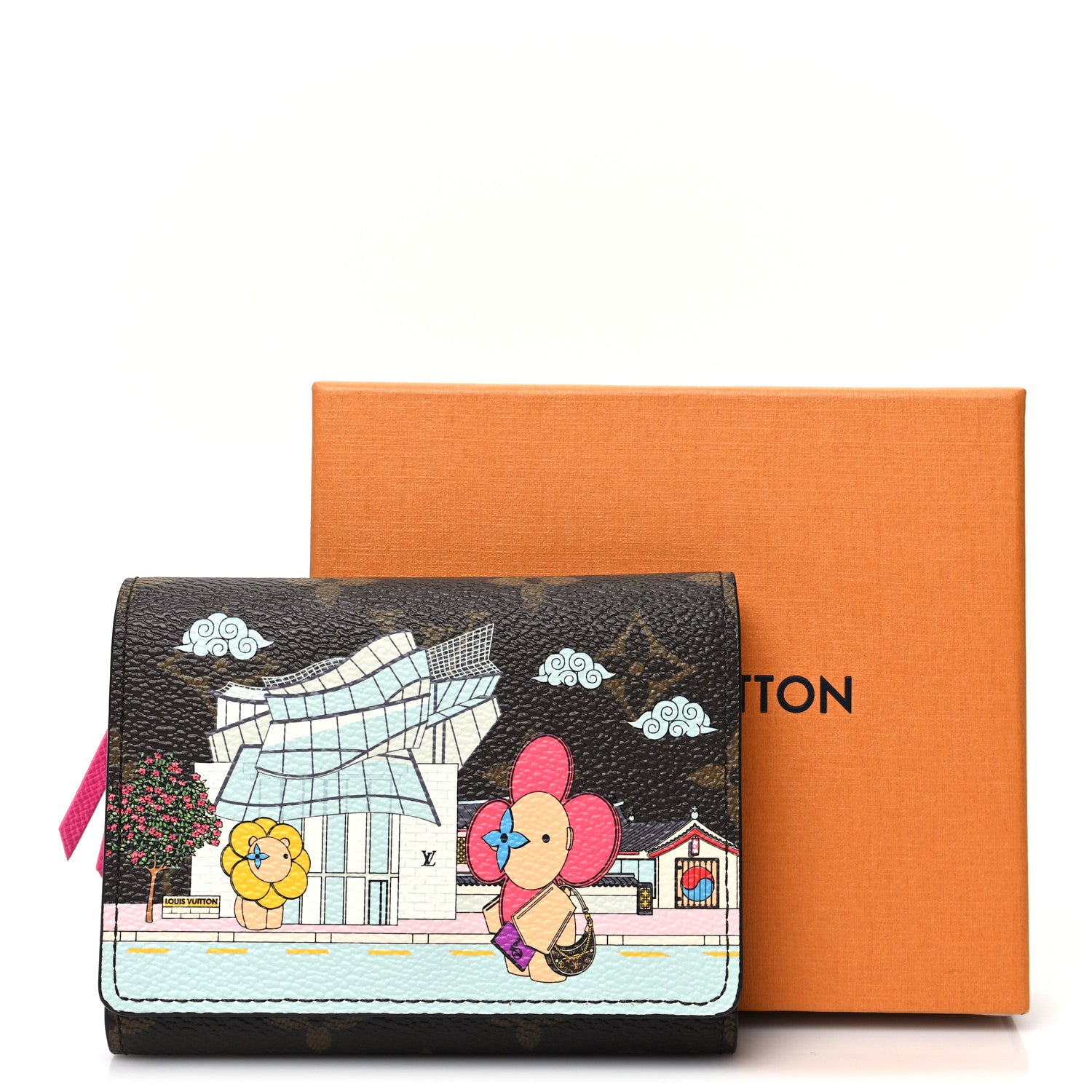 Louis Vuitton Monogram 2022 Christmas Animation Seoul Victorine Wallet Fuchsia 11 of 11