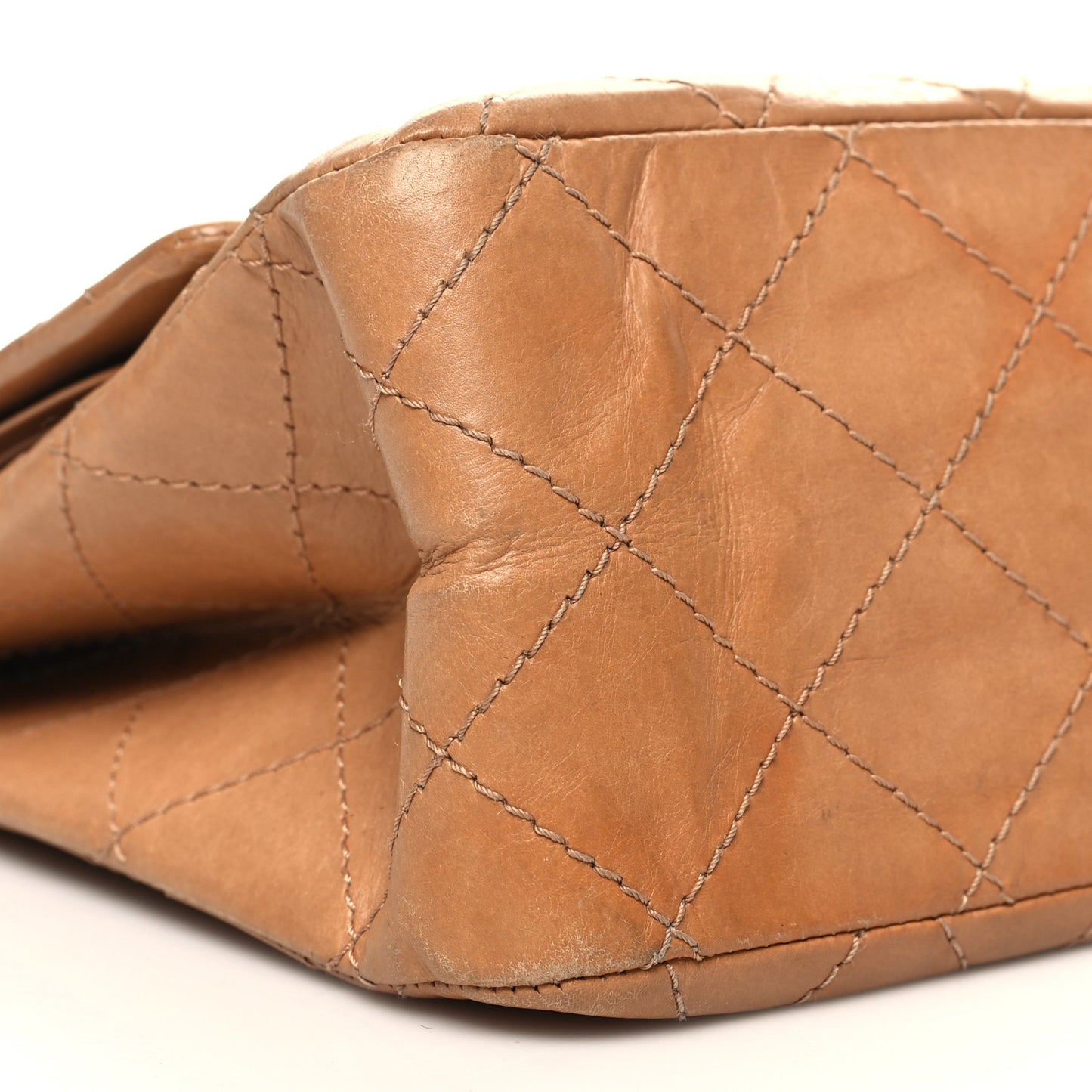 Aged Calfskin Quilted 2.55 Reissue 227 Flap Brown