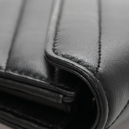Saint Laurent Lambskin Y Quilted Monogram Large Loulou Flap Wallet Black 11 of 11