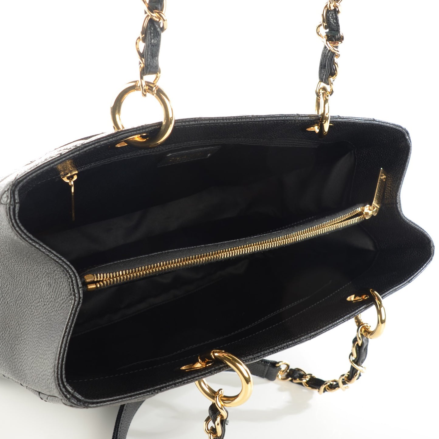 Caviar Quilted Grand Shopping Tote GST Black