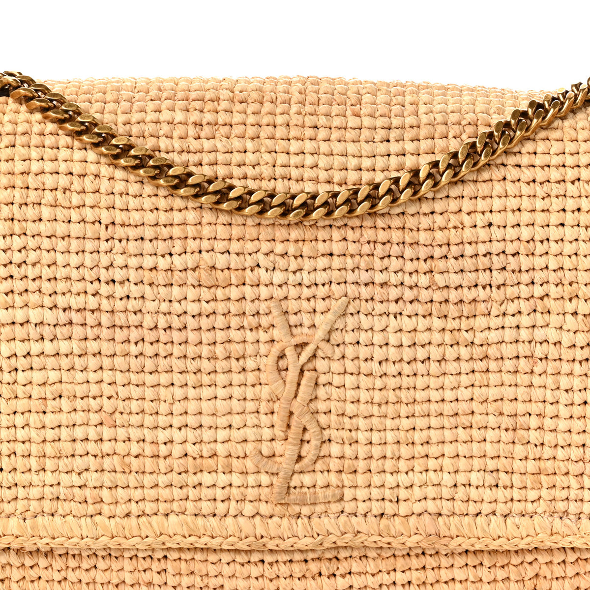 Raffia Monogram Medium Jamie Natural Avorio