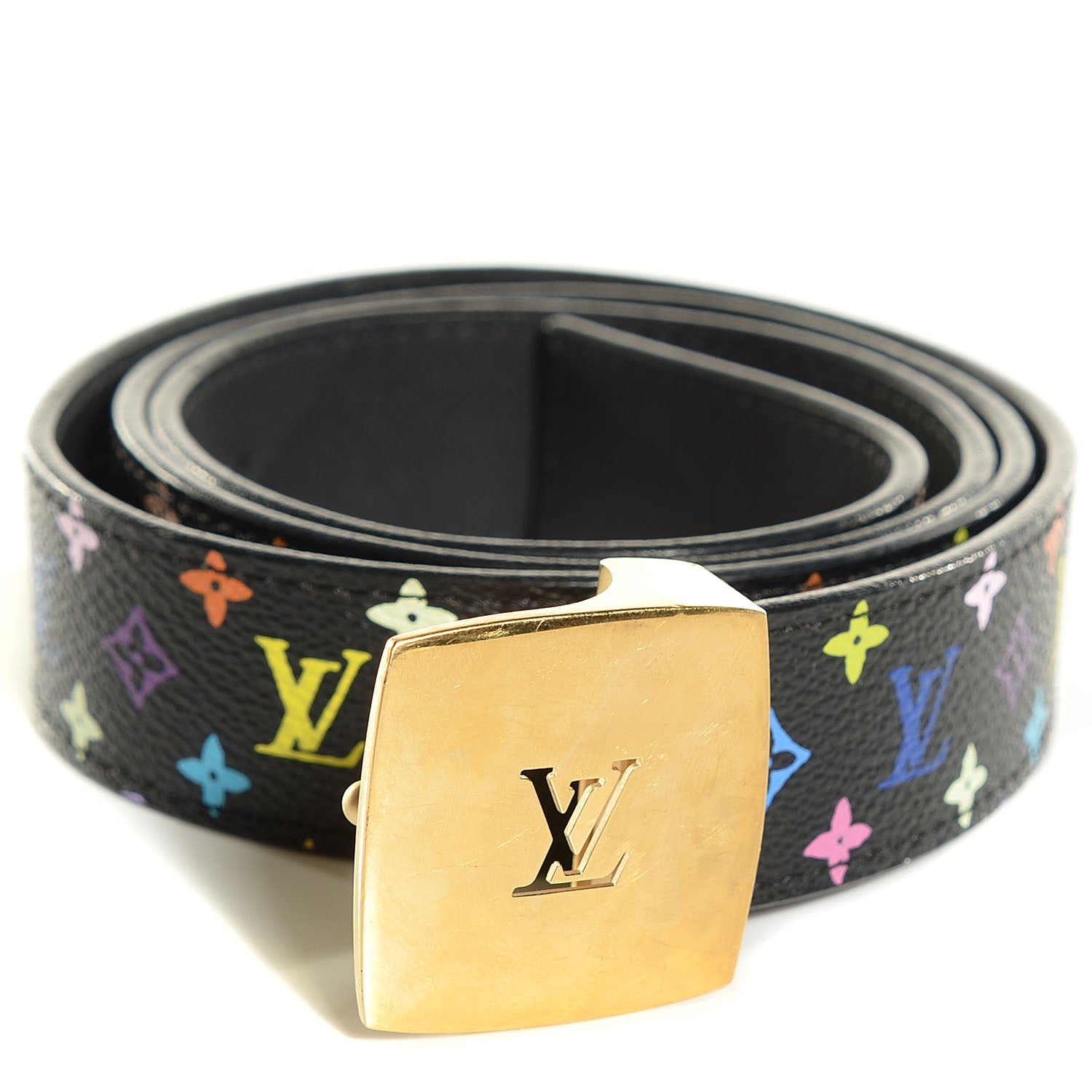 Louis Vuitton Monogram Multicolor LV Cut Reversible Belt 90 36 Black 1 of 10