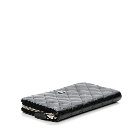 Chanel Caviar Quilted Large Gusset Zip Around Wallet Black 4 of 8