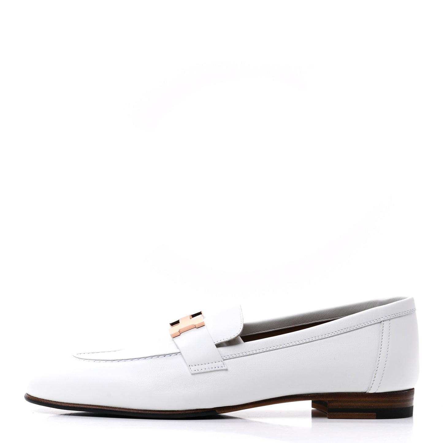 Calfskin Womens Paris Loafers 38 White