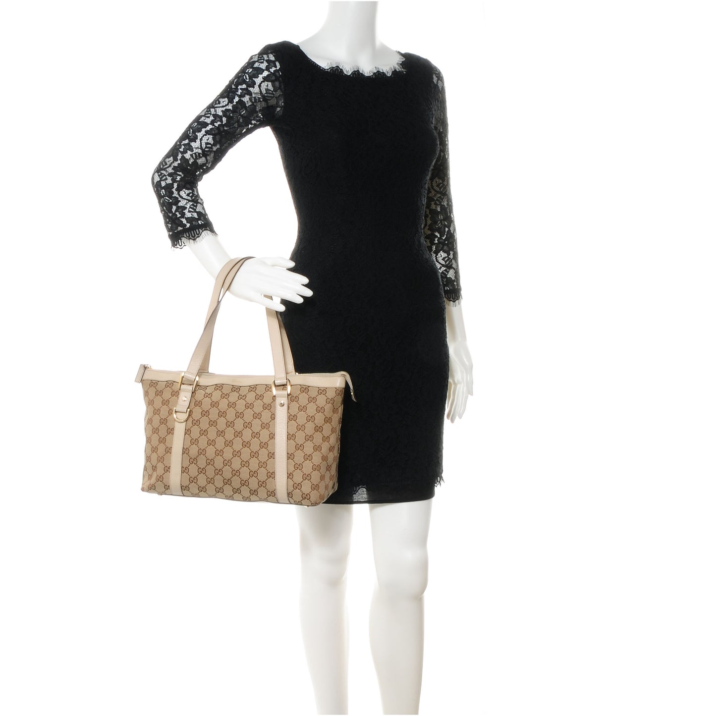 Monogram Abbey Medium Tote Off White