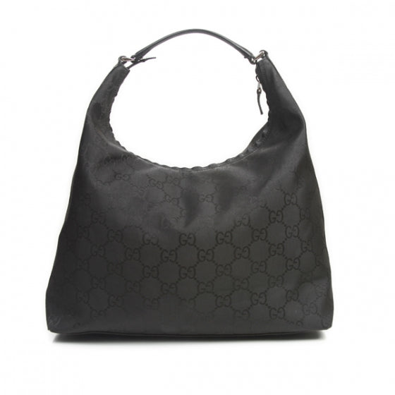 Gucci Nylon Monogram Hobo Black 1 of 9