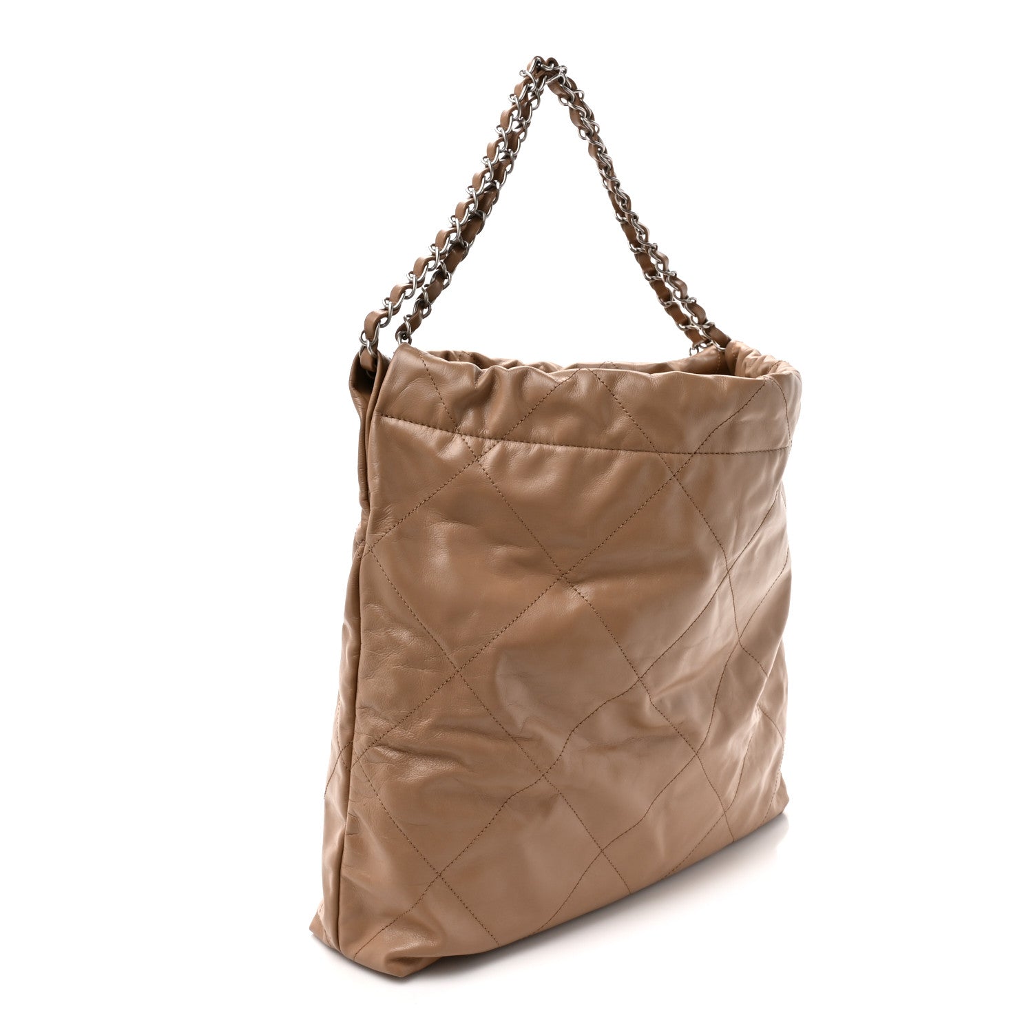 Chanel Shiny Calfskin Quilted Chanel 22 Beige 4 of 12