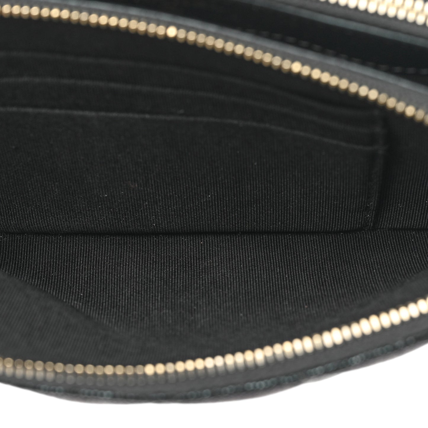 Iridescent Caviar Quilted Small Clutch With Chain Black
