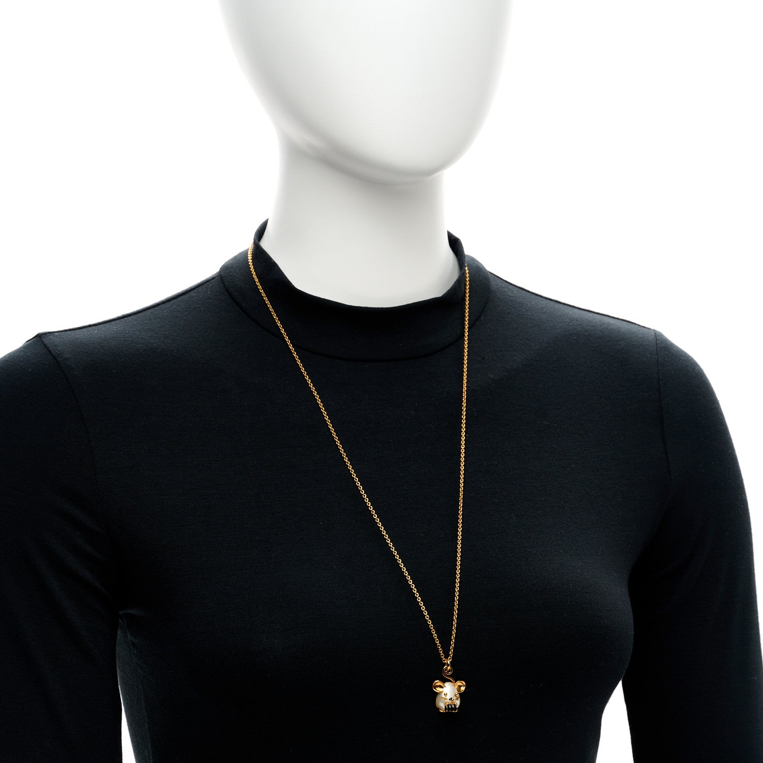Louis Vuitton Vuittonite Rat Necklace Gold 2 of 6