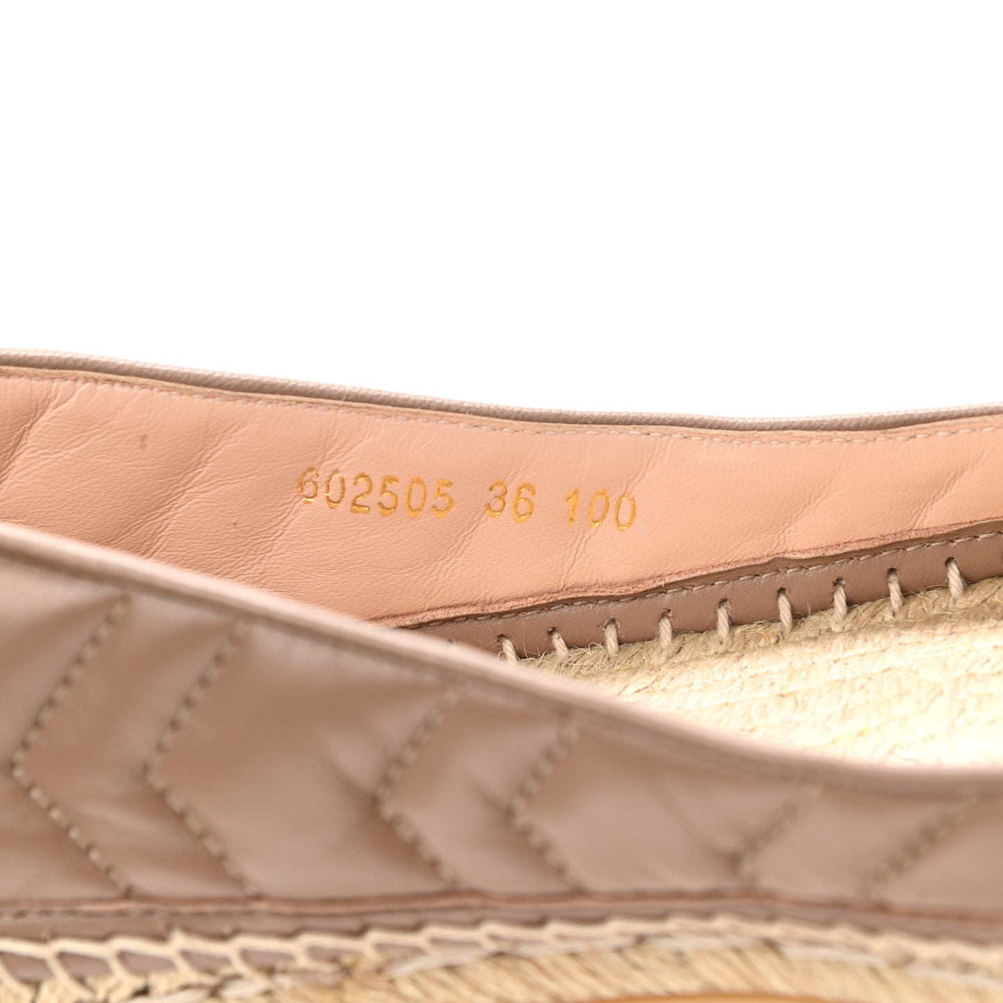 Nappa Matelasse GG Marmont Espadrilles 36 Porcelain Rose