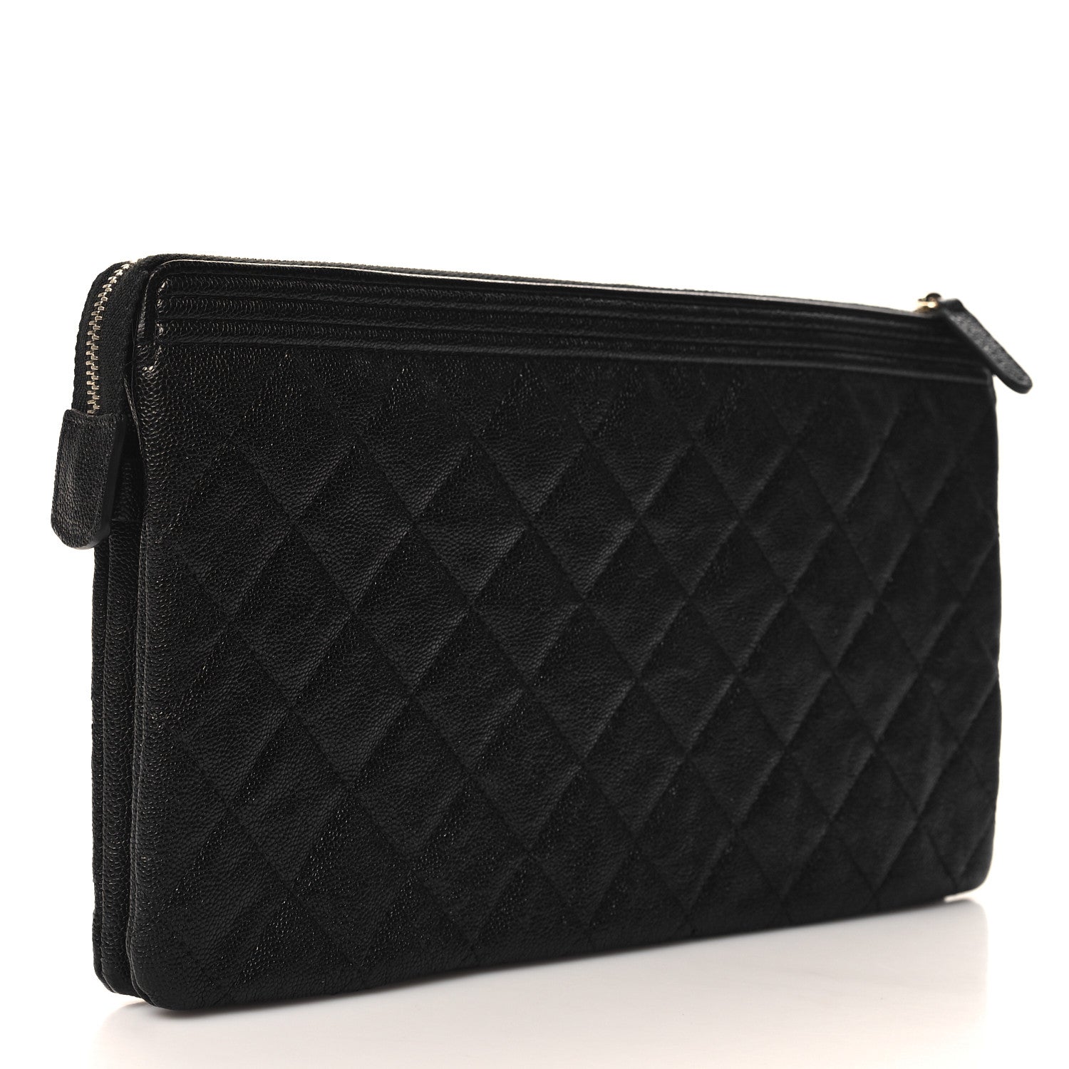 Chanel Caviar Quilted Small Zipped Boy Pouch Black 3 of 11