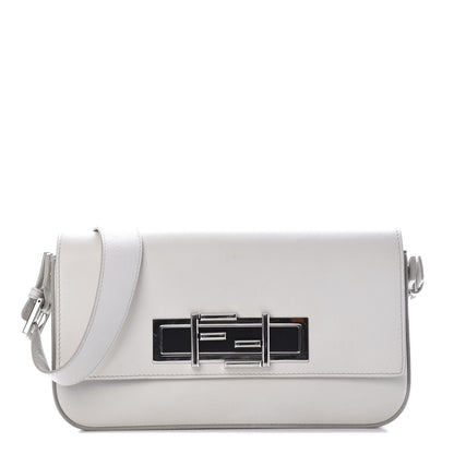 Fendi Vitello Dolce Bi-Color 3Baguette Shoulder Bag White Black 1 of 10
