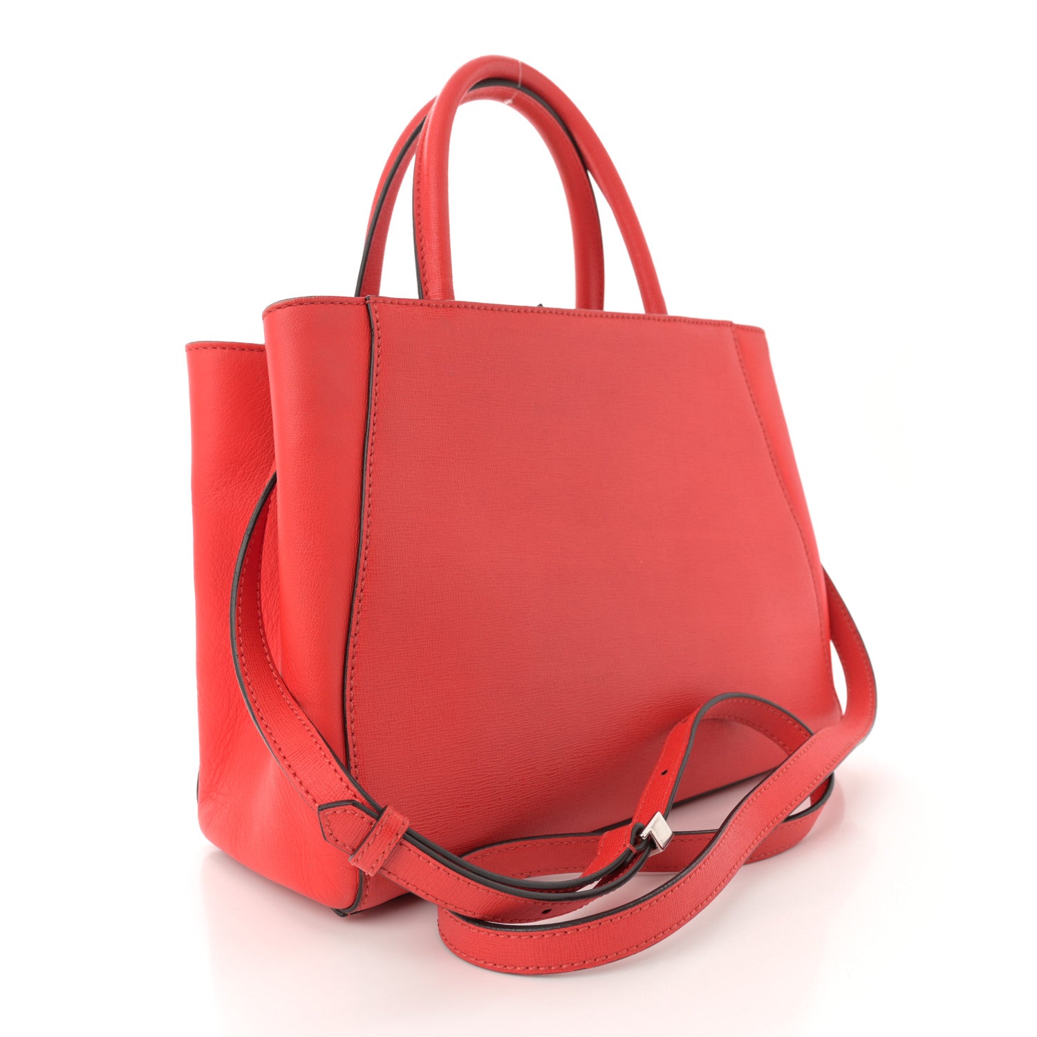 Fendi Vitello Elite Petite 2Jours Tote Papavero 3 of 15