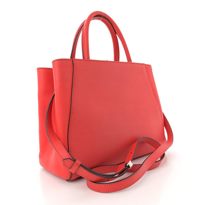 Fendi Vitello Elite Petite 2Jours Tote Papavero 3 of 15