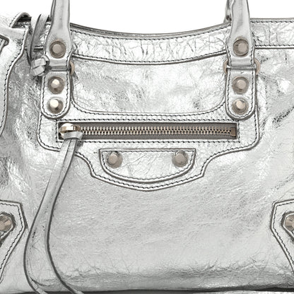 Balenciaga Agneau Classic Silver Hardware S City Aluminum 9 of 12