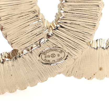 Chanel Pearl Crystal Lace Camellia CC Brooch Gold 3 of 4