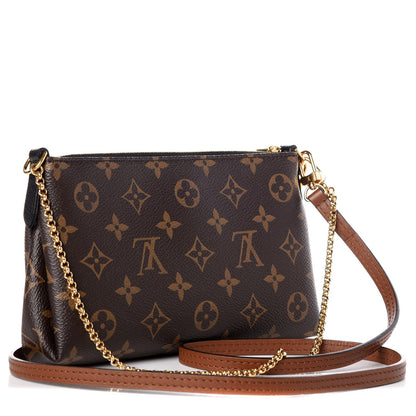Louis Vuitton Monogram Pallas Clutch Black 3 of 8
