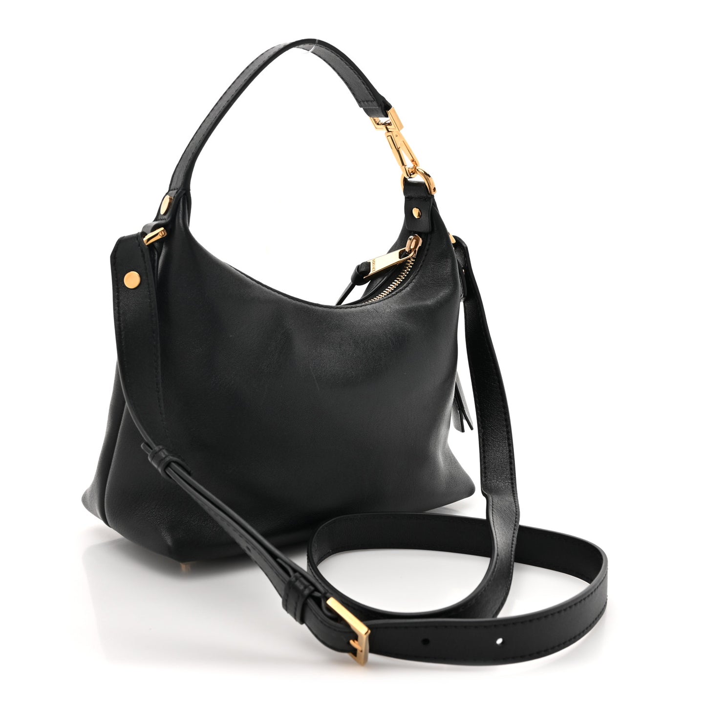 Nappa Logo Tag Hobo Black