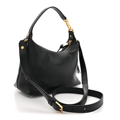 Versace Nappa Logo Tag Hobo Black 3 of 9