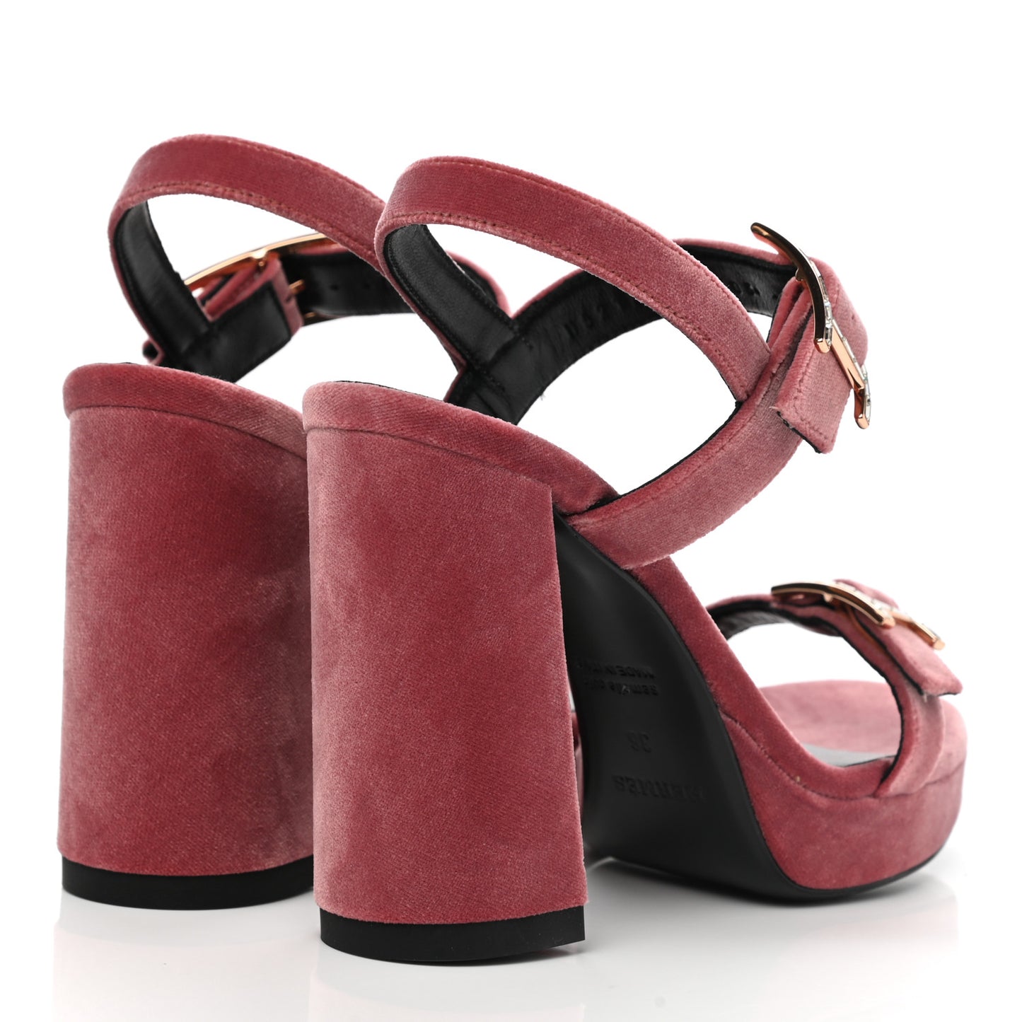 Velours Bossa Sandals 36 Bois De Rose