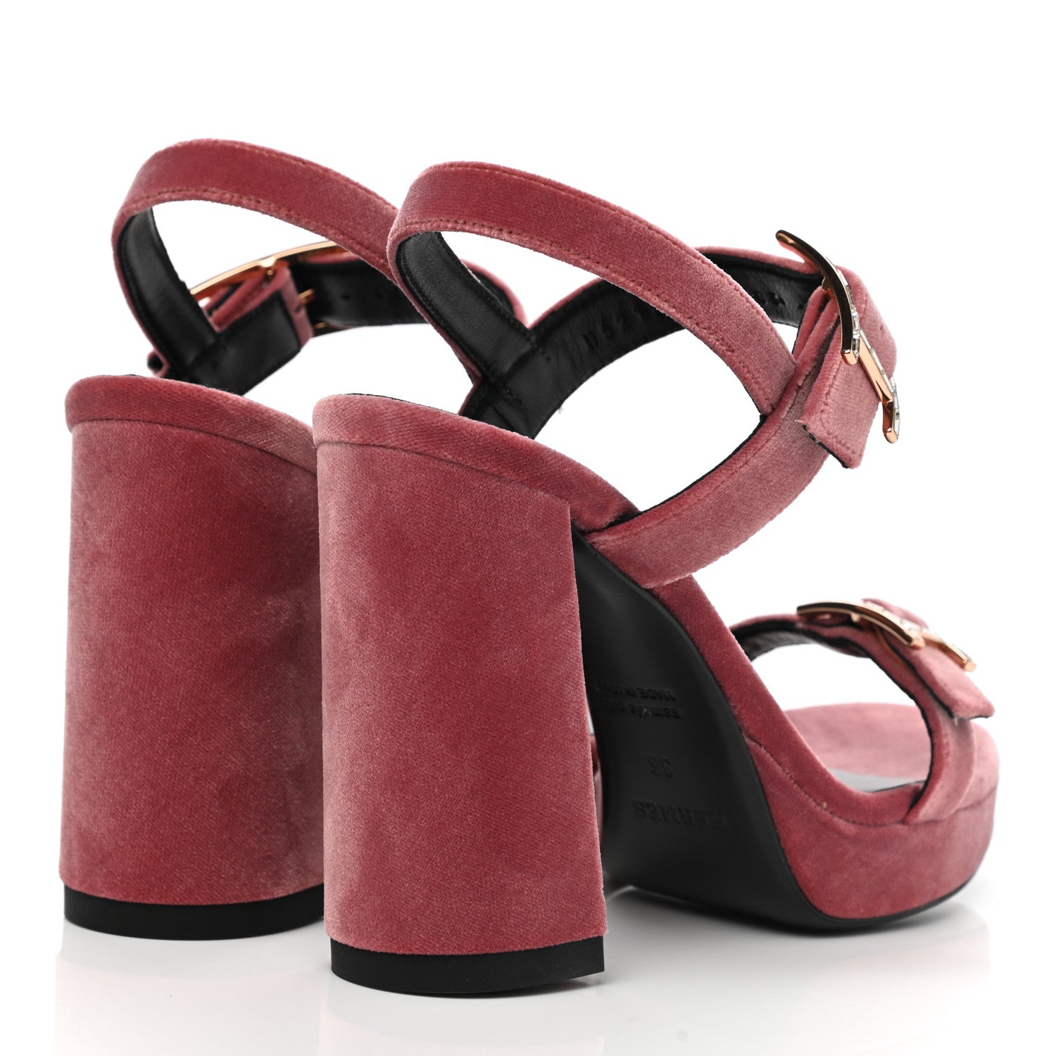 Hermes Velours Bossa Sandals 36 Bois De Rose 4 of 9