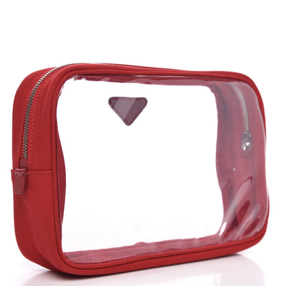 Prada Plexiglass Canapa Pouch Red 3 of 8