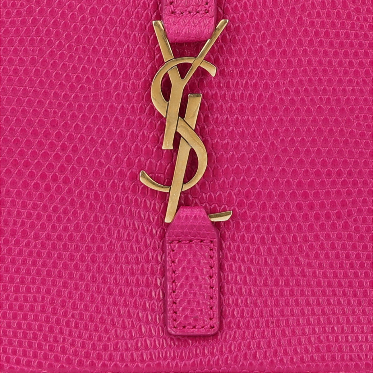 Saint Laurent Calfskin Lizard Embossed Le 5 A 7 Mini Hobo Acid Pink 7 of 9