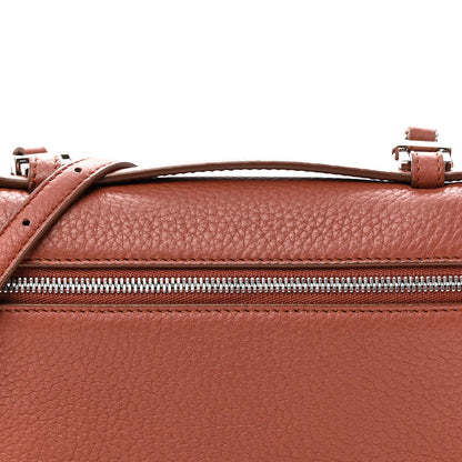 Loro Piana Grained Calfskin L19 Extra Pocket Pouch Kummel 7 of 11