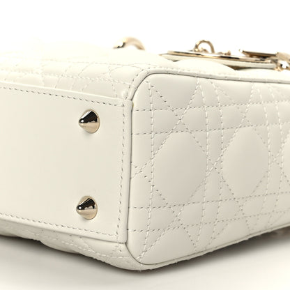 Christian Dior Lambskin Cannage Small My ABCDior Lady Dior White 9 of 9