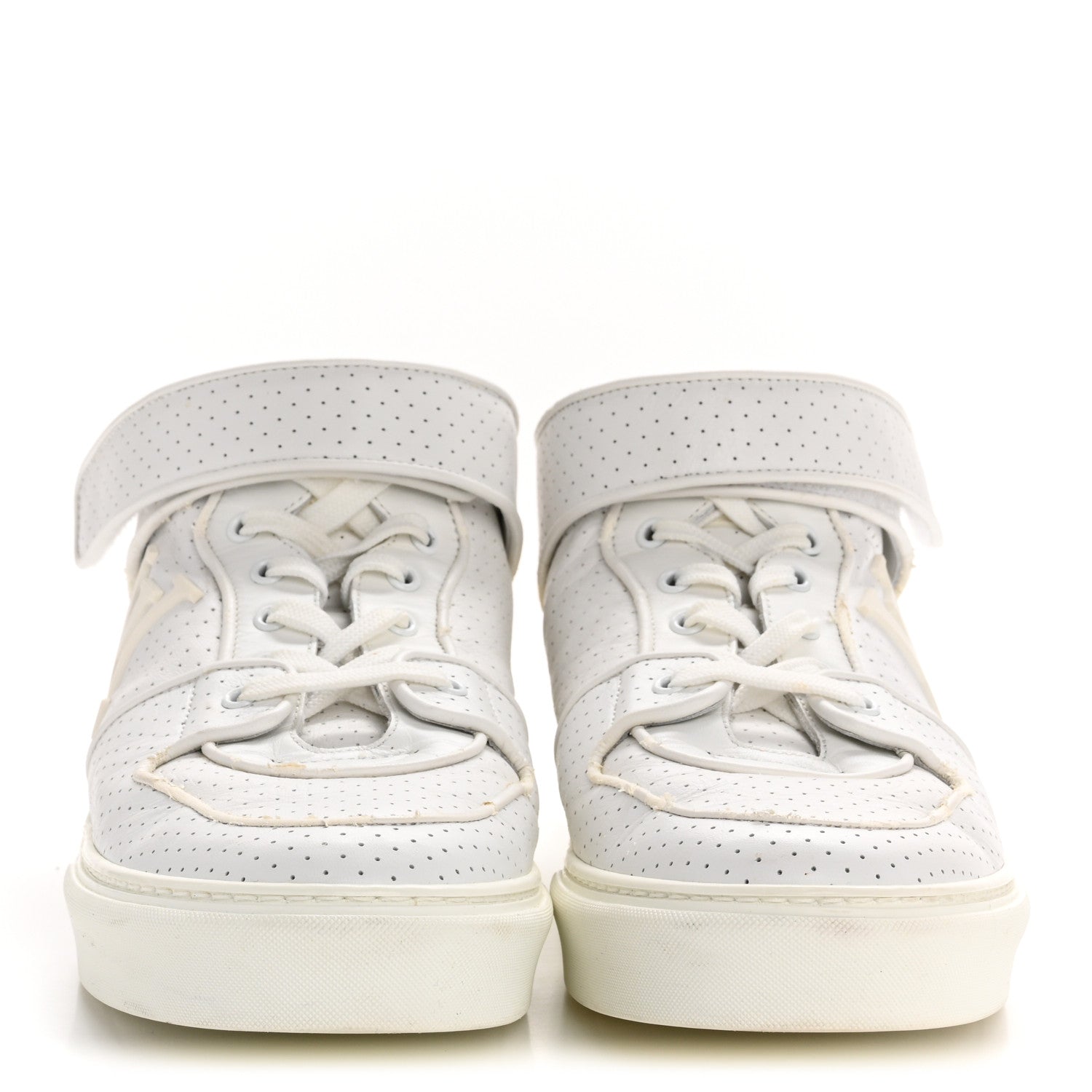 Louis Vuitton Calfskin Perforated Mens Acapulco Sneakers 8 White 3 of 9
