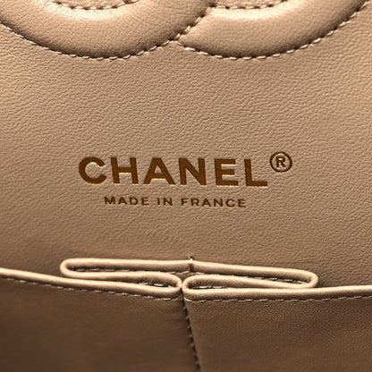 Chanel Iridescent Caviar Quilted Medium Double Flap Dark Beige 6 of 11