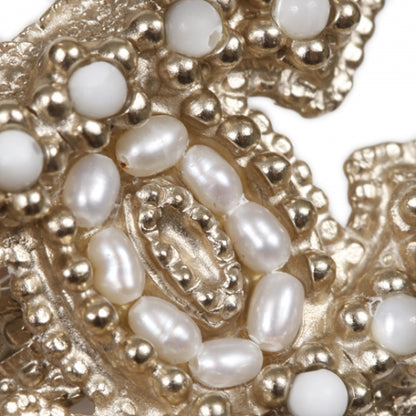 Chanel Pearl CC Boho Chic Ring 11C Gold Size 6 3 of 8