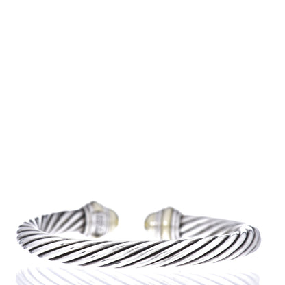 David Yurman Sterling Silver 14K Yellow Gold 7mm Cable Classics Bracelet 3 of 4