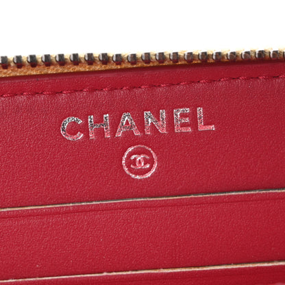 Chanel Metallic Aged Calfskin Quilted Small Gabrielle Zip Around Wallet Gold 6 of 13