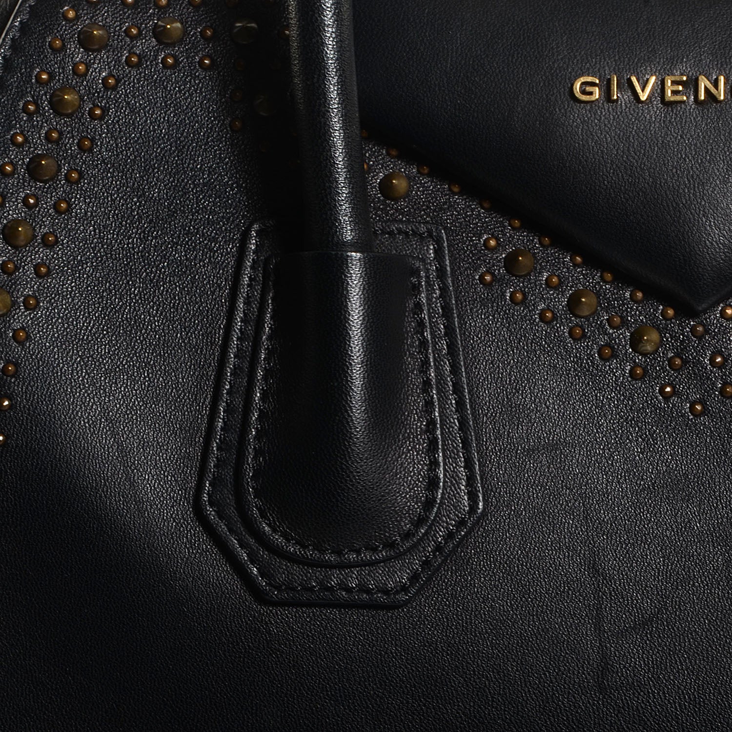 Givenchy Calfskin Medium Studded Antigona Black 10 of 12