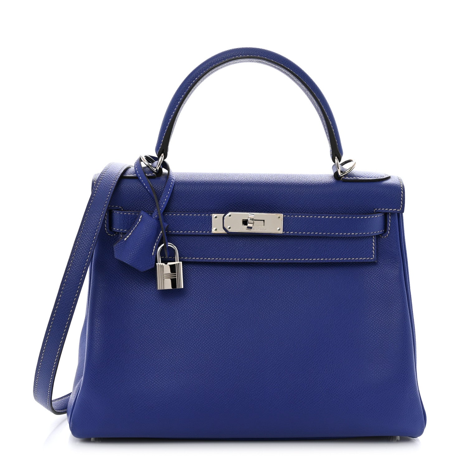 Hermes Epsom Candy Kelly Retourne 28 Bleu Electrique Mykonos 1 of 14