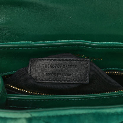 Saint Laurent Velvet Y Quilted Monogram Toy Loulou Chain Satchel Green 7 of 13