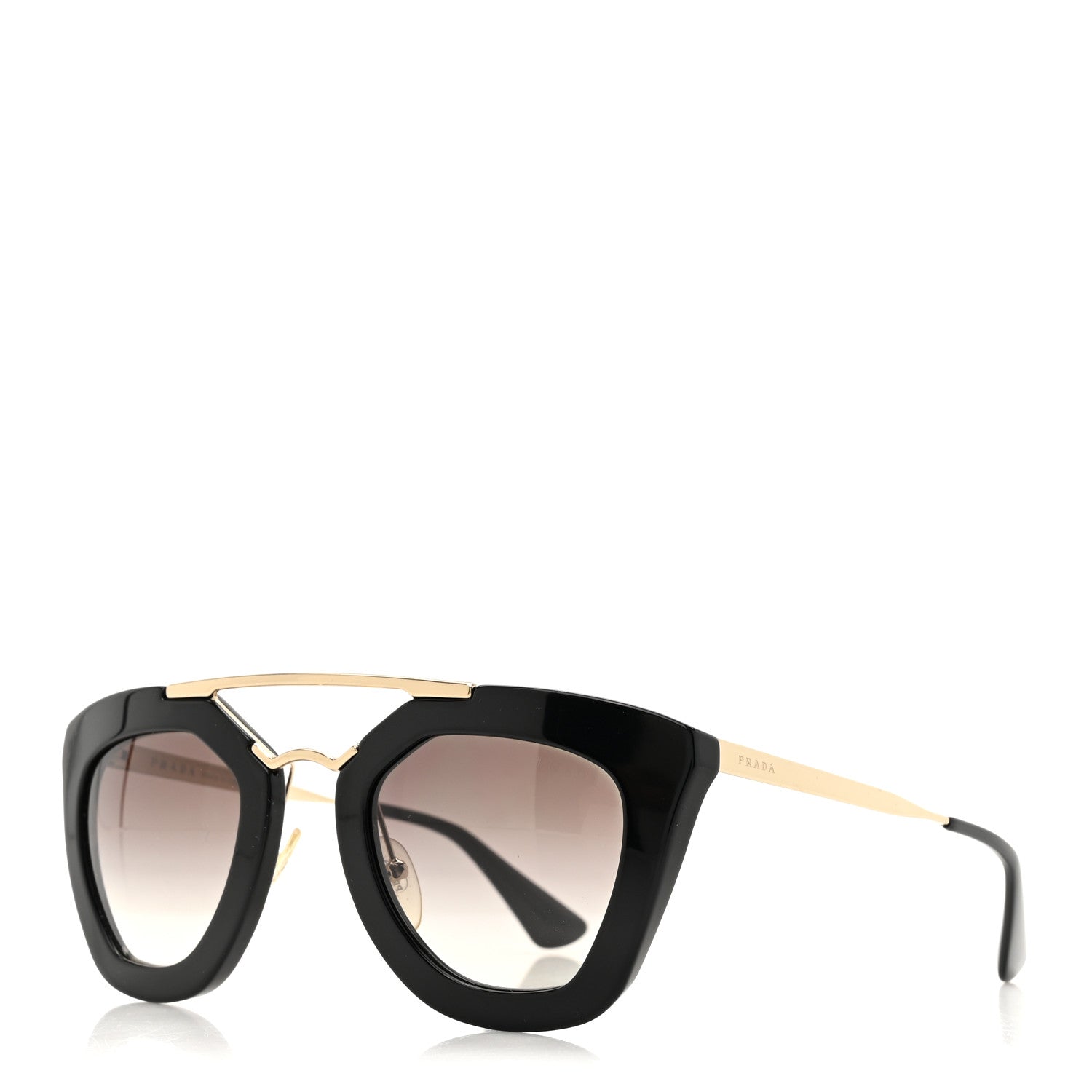 Prada Acetate Cinema Sunglasses SPR 09Q Black 1 of 7