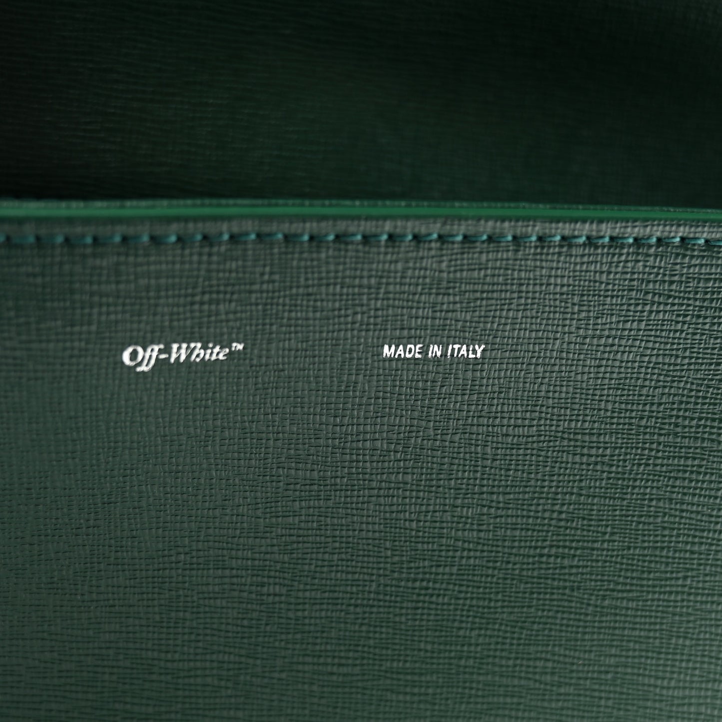 Saffiano Mini Binder Clip Bag Green