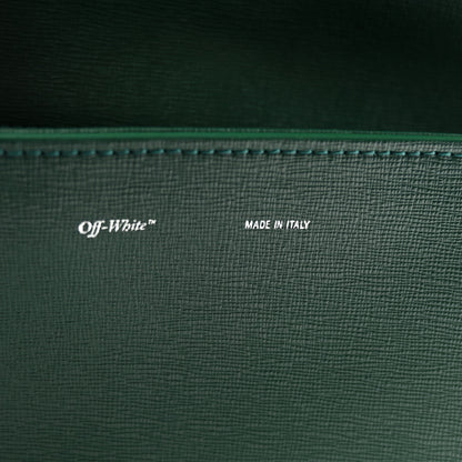Off-White Saffiano Mini Binder Clip Bag Green 6 of 12