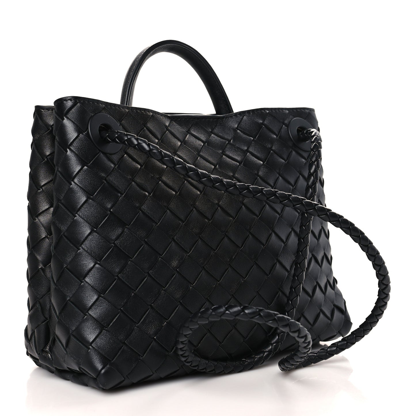 Nappa Intrecciato Small Andiamo Shoulder Bag Black