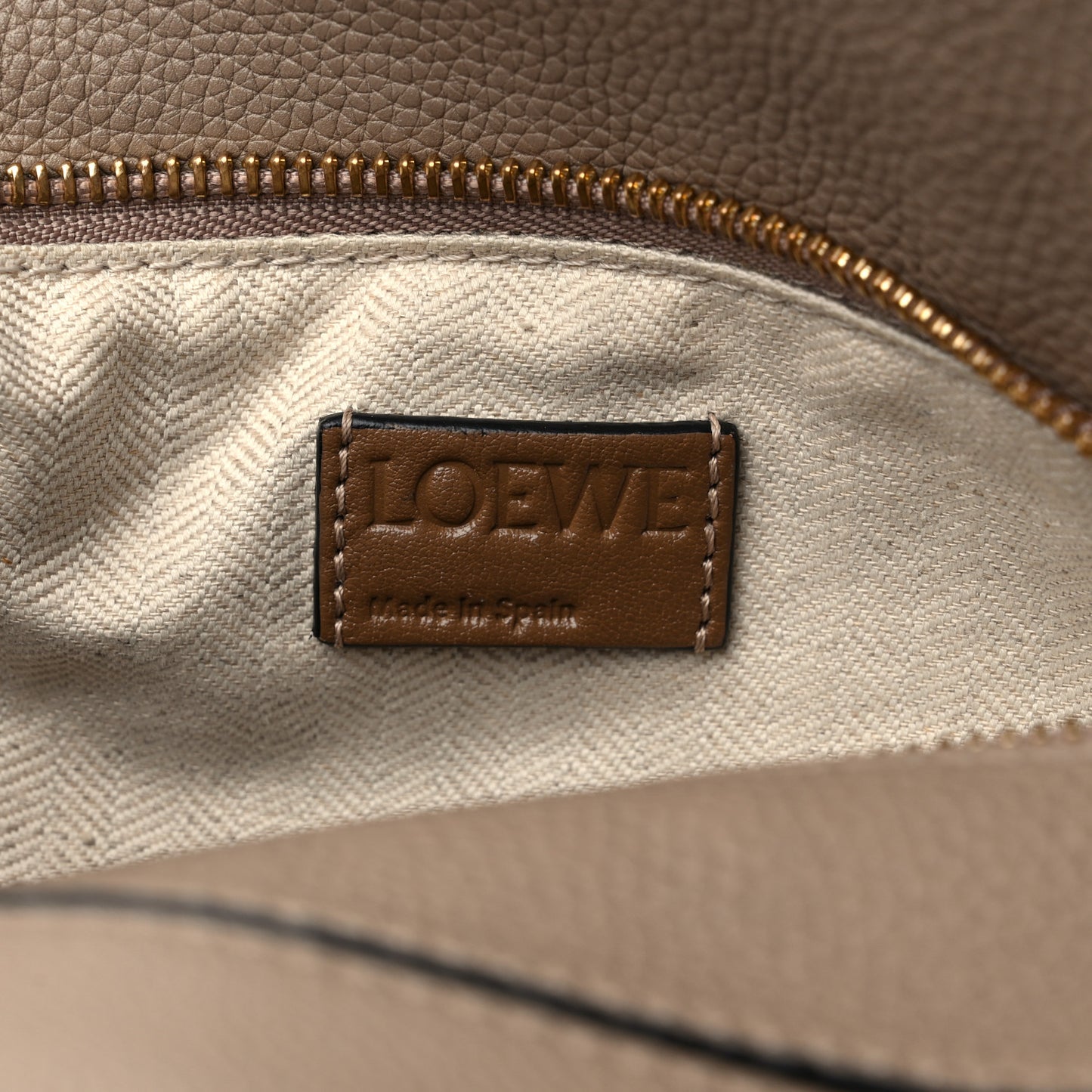 Grained Calfskin Small Puzzle Bag Sand Mink