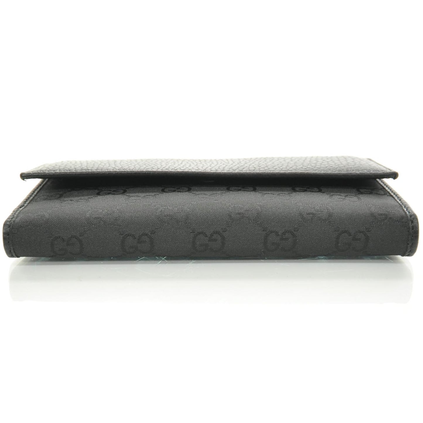 Monogram Nylon Leather Continental Wallet Black