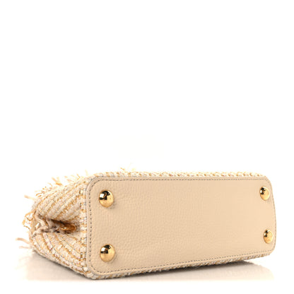 Louis Vuitton Tweed Taurillon Capucines BB Beige 4 of 9