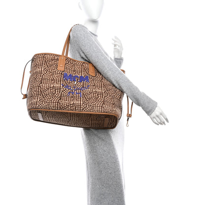 MCM Visetos Large Liz Reversible Shopper Tote Cognac 2 of 24
