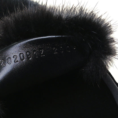 Hermes Mink Fur Suede Goatskin Paris Loafers 39 Black 8 of 8
